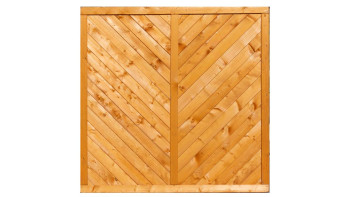 planeo TerraWood - PRIME profile board fence herringbone look pine 180 x 180 cm