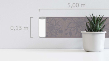 SK vinyl wallpaper Only Borders 11 Flowers & Nature Classic Brown 674
