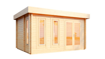 planeo sauna house de luxe Eurika 70 natural finish