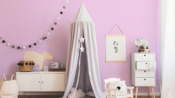 Non-woven wallpaper pink classic plain Little Stars 344