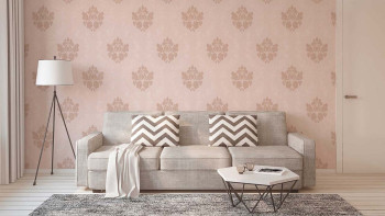 vinyl wallpaper pink modern flowers & nature ornaments New Elegance 525
