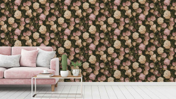 Vinyl wallpaper pink vintage classic flowers & nature images History of Art 501