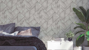 vinyl wallcovering textured wallpaper grey modern classic stripes industrial 413