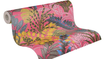 Metropolitan Stories 2 Flowers & Nature Retro Pink 602 vinyl wallpaper