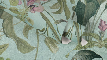 Michalsky 4 Change is good floral & nature vinyl wallpaper vintage turquoise 882