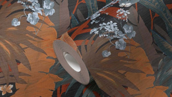 Vinyl Wallpaper Desert Lodge Flowers & Nature Retro Red 223
