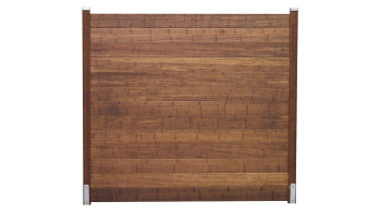 planeo TerraWood - CRAFTED picket fence set bamboo brown 185 x 182 cm