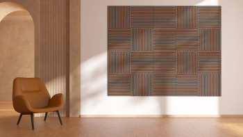 planeo Acoustic Wall Panel ISO - Oak Brown 60x60 cm