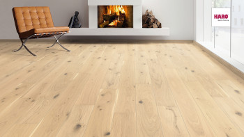 Haro Parquet Flooring - Serie 3500 2V permaDur Oak light white Universal (534603)