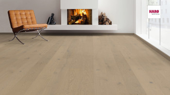 Haro Parquet Flooring - Serie 4000 2V permaDur Oak sand gray Sauvage (538944)