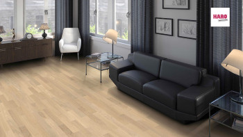 Haro Parquet Flooring - Series 4000 Stab Allegro permaDur Oak light white Trend (540173)