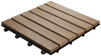 planeo click tile Thermo ash - 6 grooved slats