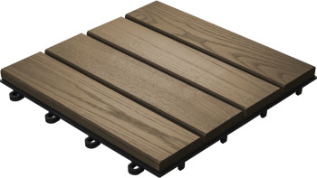 planeo wood terrace tile thermo ash smooth 30x30 cm - 6 pce.