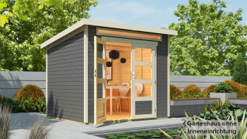 planeo garden shed - Venlo system house titanium grey