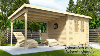 planeo summer house - system house Pulti Softline with side roof 3m