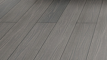 Complete set planeo Autentica solid plank Co-Ex wood texture basalt grey