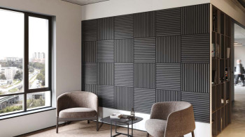 planeo Acoustic Wall Panel ISO - Oak Black 60x60 cm