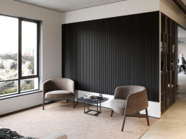 planeo Acoustic Wall Panel ISO - Oak Black 240x60 cm