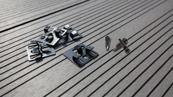 planeo decking clip stainless steel approx. 4mm joint - 100 pcs. incl. screws
