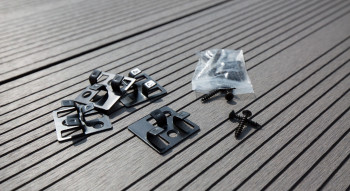planeo decking clip stainless steel approx. 4mm joint - 100 pcs. incl. screws