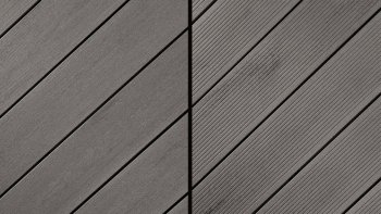 planeo WPC decking boards - Ambiento graphite grey lightly brushed/fine-ribbed