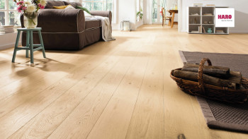 Haro Parquet Flooring - Series 4000 permaDur Oak light white Sauvage (529268)