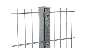 Fence post type F Hot-dip galvanised for double bar fence - fence height 830 mm