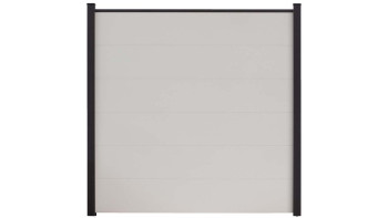 planeo Basic - PVC Plug-in Fence Square White 180 x 180 cm