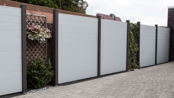 planeo Alumino - Garden Fence Square Silver Grey DB 701