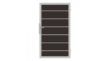 planeo Solid Grande - Premium door anthracite grey with aluminium frame silver