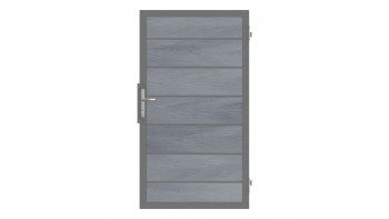 planeo Solid Grande - Premium door stone grey co-ex with anthracite aluminium frame