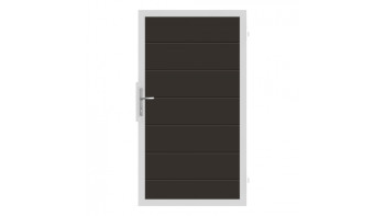 planeo Solid Grande - standard door anthracite grey with aluminium frame silver