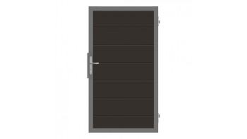planeo Solid Grande - standard door anthracite grey with anthracite aluminium frame