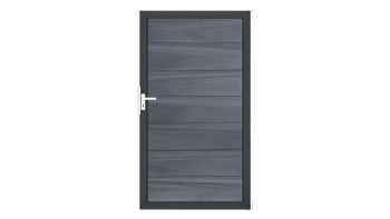planeo Solid Grande - standard door stone grey co-ex with anthracite aluminium frame