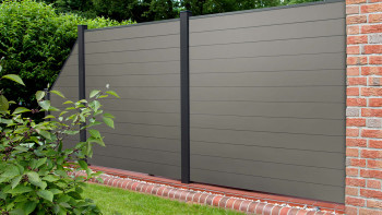 planeo Solid - Garden Fence Square Grey