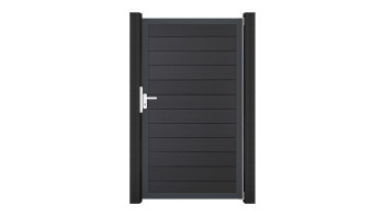 planeo Solid - universal door anthracite grey with anthracite aluminium frame