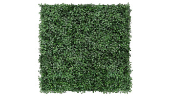 planeo acoustic panel - MixWall Leaf Mood Dark Green Design Buxus 52 x 52 cm | artificial plant (PLMW-31111)