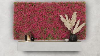 planeo acoustic panel - MixWall Leaf Mood Pink Design Grass 52 x 52 cm | artificial plant (PLMW-41111)