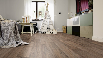 Wineo organic floor 1500 wood Napa Walnut Brown