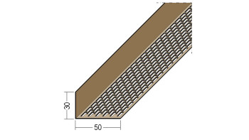 planeo Protect ventilation angle profile - LÜW 30x50x2500mm brown