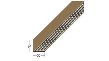 planeo Protect ventilation angle profile - LÜW 30x30x2500mm brown