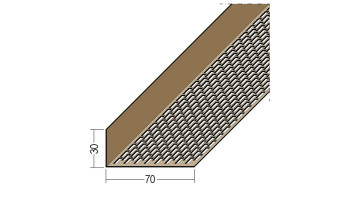 planeo Protect ventilation angle profile - LÜW 30x70x2500mm brown