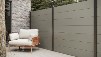 planeo Gardence BPC fence XL - grey 185 x 180 cm