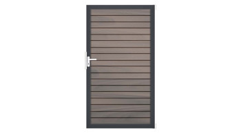 planeo Gardence Rhombus universal door - Bi-color co-extruded with anthracite aluminium frame