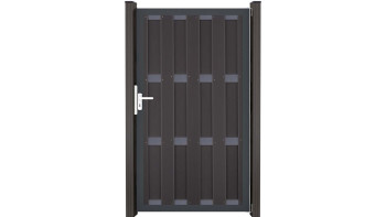 planeo prefabricated fence gate DIN left anthracite 100 x 180 x 4.0cm - frame anthracite