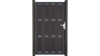 planeo prefabricated fence gate DIN right anthracite 100 x 180 x 4.0cm - frame anthracite