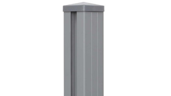 planeo Alumino - goalpost reinforced for setting in concrete silver grey DB701 9x9x240cm incl. cap