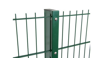 Privacy post type WSP moss green for double bar fence - fence height 1630 mm
