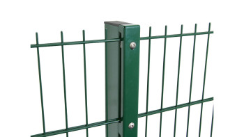 Privacy post type WSP moss green for double-rail fence - fence height 2430 mm