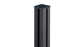 planeo Solid - post for dowelling/concreting in WPC anthracite grey 300cm incl. cap